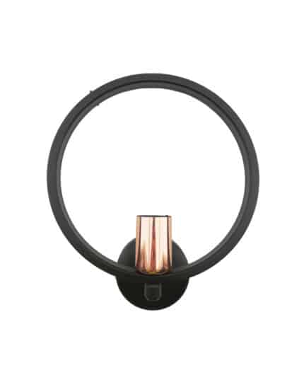 E-27 Duylu Dekoratif Siyah-Rose Halka Aplik
